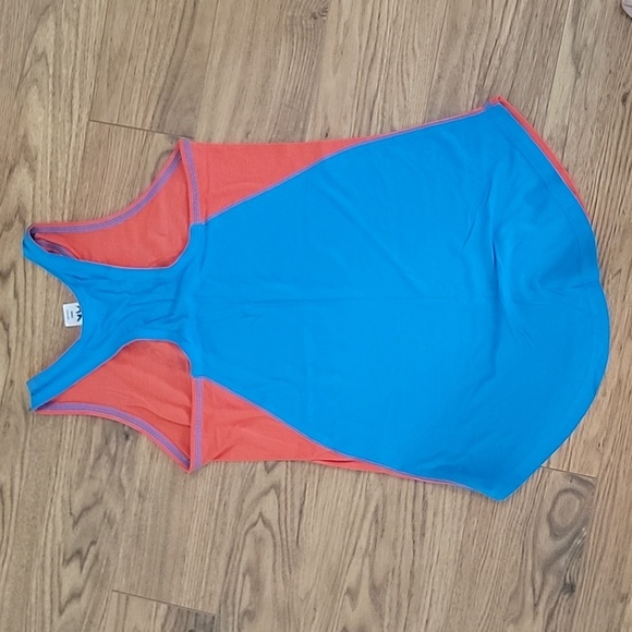 Small Orange and Blue Zumba Tank - Picture 4 of 4